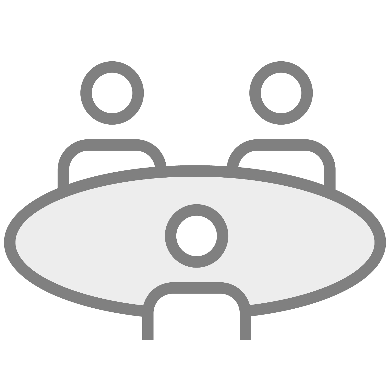 Symbol für Workshop – interaktives Arbeiten in Gruppen an einem Tisch